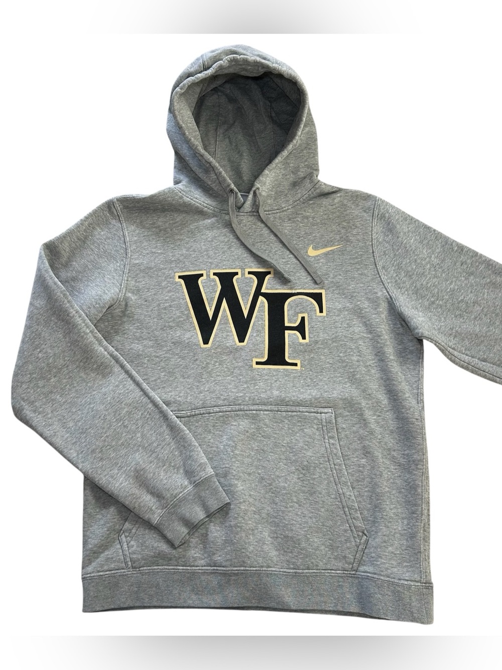 Nike Wake Forest Demon Deacons Men’s Club Fleece Hoodie Pullover Logo Gray sz S